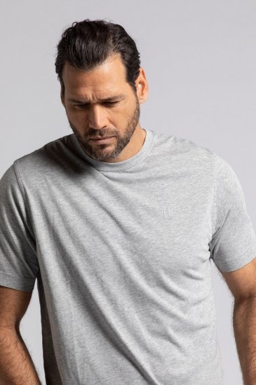 JP1880 702637 Camiseta de cuello redondo pack de 2 Gris jaspeado - Camisetas - Camisetas - 2XL-14XL