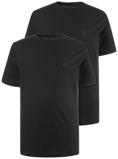 JP1880 702637 Camiseta de cuello redondo pack de 2 Negro - Camisetas - Camisetas - 2XL-14XL