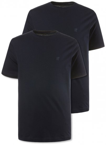 JP1880 702637 Camiseta de cuello redondo pack de 2 Azul marino - Camisetas - Camisetas - 2XL-14XL