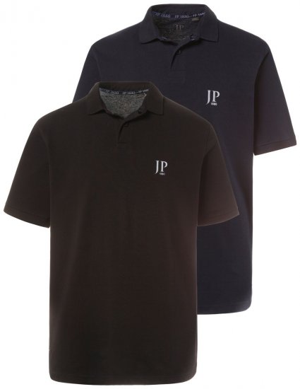 JP1880 704317 Polo pack de 2 Negro/Azul marino - Polos - Polos 2XL-8XL