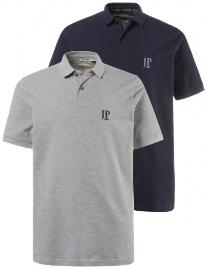 JP1880 704317 Polo pack de 2 Azul marino/Gris jaspeado - Polos - Polos 2XL-8XL