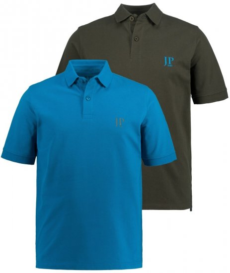 JP1880 704317 Polo pack de 2 Azul turquesa/Verde oliva - Polos - Polos 2XL-8XL
