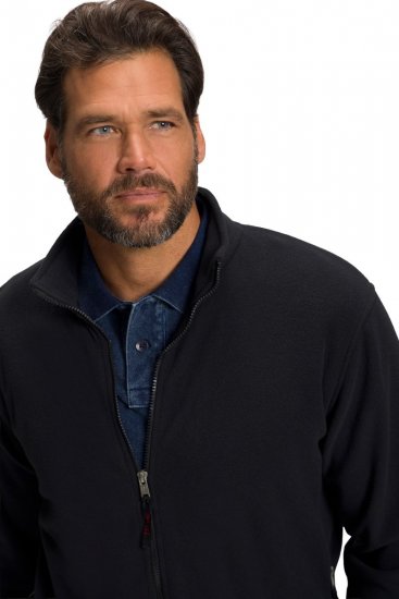 JP1880 705552 Chaqueta polar con cuello alto Negro TALL - TALL chaquetas - Chaquetas TALL para hombre alto