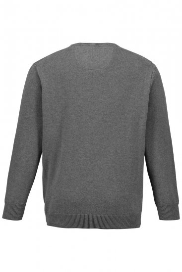 JP1880 708261 Jersey de punto con cuello redondo Gris jaspeado - Sudaderas - Sudaderas 2XL-12XL