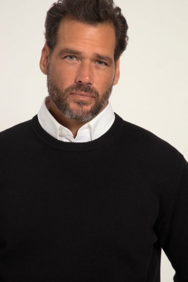 JP1880 708261 Jersey de punto con cuello redondo Negro - Sudaderas - Sudaderas 2XL-12XL