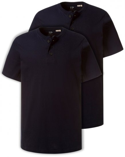 JP1880 708420 Camiseta Henley pack de 2 Azul marino - Camisetas - Camisetas - 2XL-14XL