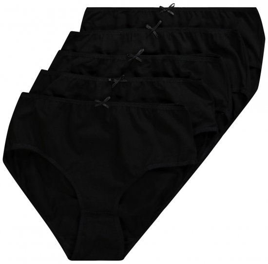 Ulla Popken 710201 Bragas pack de 5 Negro - Bragas - 