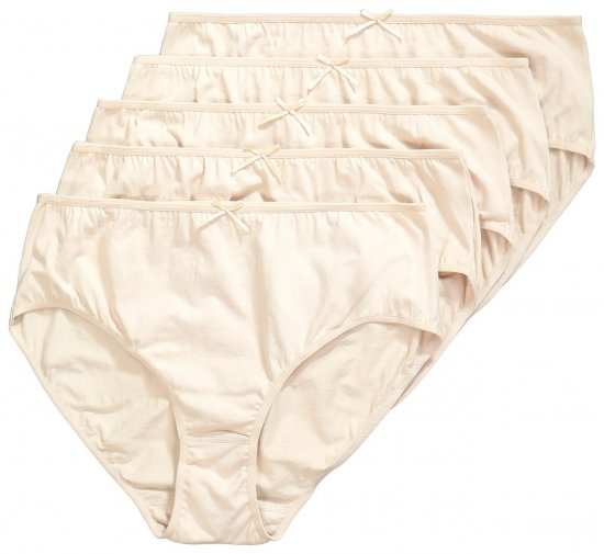 Ulla Popken 710201 Bragas pack de 5 Beige - Bragas - 