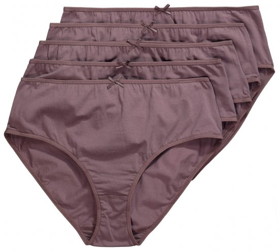 Ulla Popken 710201 Bragas pack de 5 Marrón - Bragas - 