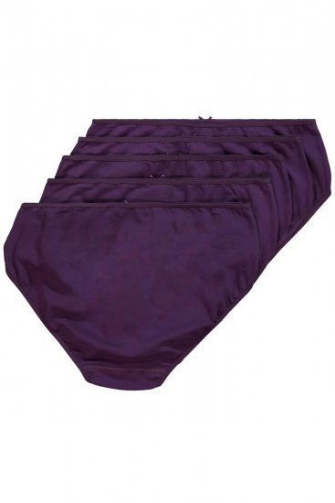 Ulla Popken 710201 Bragas pack de 5 Berenjena - Bragas - 