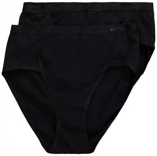 Ulla Popken 711214 Bragas pack de 2 Negro - Bragas - 