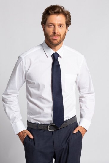 JP1880 711267 Corbata de seda extralarga Azul marino - Corbatas y pajaritas - 