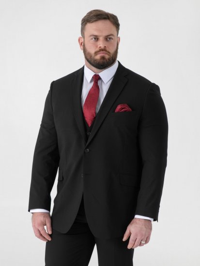 D555 Ted 4 Way Stretch Tailored Suit Jacket Negro - Trajes - Trajes 2XL-8XL