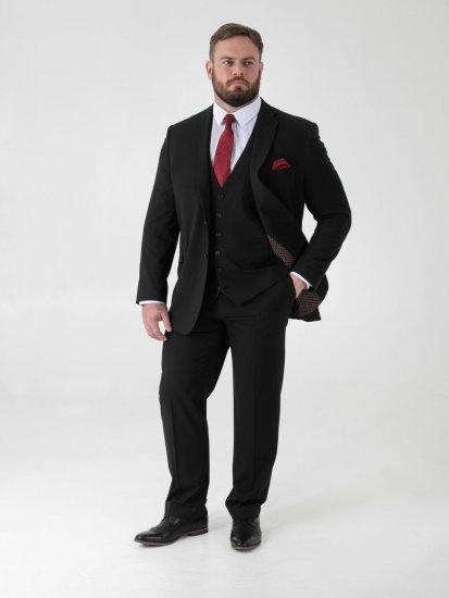 D555 Ted 4 Way Stretch Tailored Suit Jacket Negro - Trajes - Trajes 2XL-8XL
