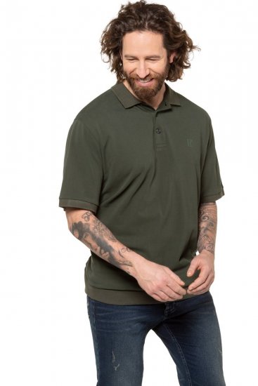 JP1880 712617 Polo con corte para barriga Oliva oscuro - Polos - Polos 2XL-8XL
