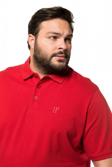 JP1880 712617 Polo con corte para barriga Rojo chile - Polos - Polos 2XL-8XL