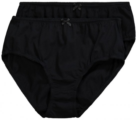 Ulla Popken 712882 Bragas pack de 2 Negro - Bragas - 