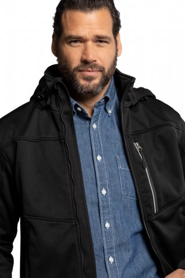 JP1880 714279 Chaqueta softshell con forro polar Negro - Chaquetas - Chaquetas Tallas Grandes 2XL-8XL