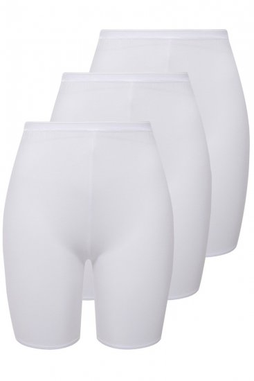 Ulla Popken 716595 Bóxer con protección de muslos pack de 3 Blanco - Bragas - 