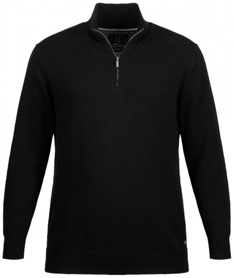 JP1880 716842 Jersey de punto con media cremallera Negro - Sudaderas - Sudaderas 2XL-12XL