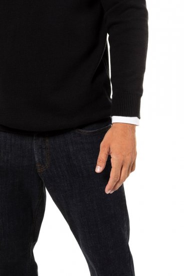 JP1880 716842 Jersey de punto con media cremallera Negro - Sudaderas - Sudaderas 2XL-12XL