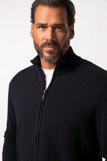 JP1880 Cardigan Knitted with Zipper Navy - Sudaderas - Sudaderas 2XL-12XL