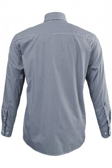 JP1880 722859 Camisa de cuadros vichy de manga larga Negro - Camisas - Camisas 2XL-10XL
