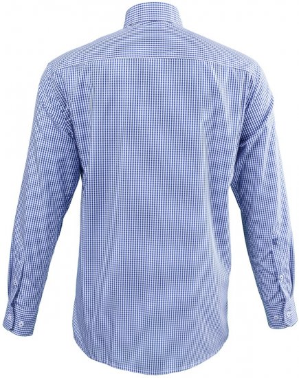 JP1880 722859 Camisa de cuadros vichy de manga larga Azul claro - Camisas - Camisas 2XL-10XL