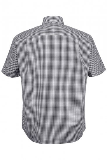 JP1880 722860 Camisa de cuadros vichy de manga corta Negro - Camisas - Camisas 2XL-10XL