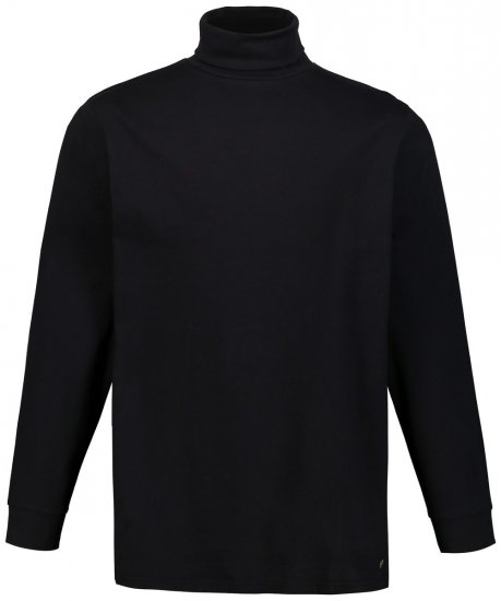 JP1880 723303 Jersey de cuello alto de manga larga Negro - Sudaderas - Sudaderas 2XL-12XL