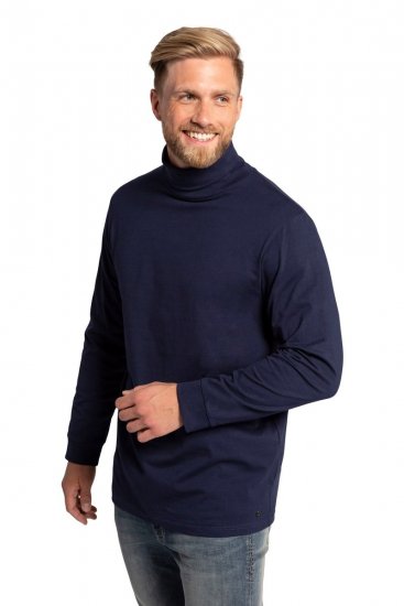 JP1880 723303 Jersey de cuello alto de manga larga Azul marino - Sudaderas - Sudaderas 2XL-12XL