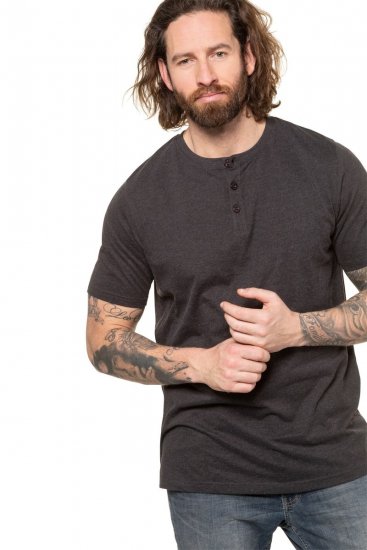 JP1880 726695 Camiseta Henley Gris oscuro - Camisetas - Camisetas - 2XL-14XL