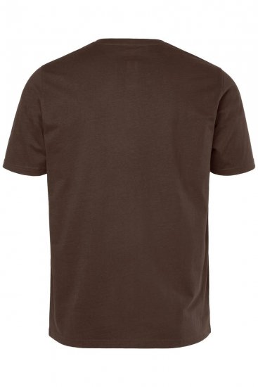 JP1880 Henley Basic T-Shirt with Buttons Brown - Camisetas - Camisetas - 2XL-14XL