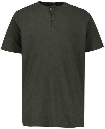 JP1880 726695 Camiseta Henley Oliva oscuro - Camisetas - Camisetas - 2XL-14XL