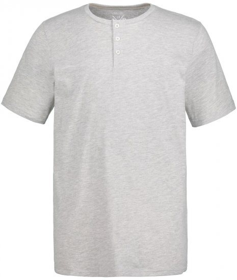 JP1880 726695 Camiseta Henley Gris jaspeado - Camisetas - Camisetas - 2XL-14XL