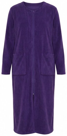 Ulla Popken 749967 Albornoz de rizo con cremallera Multicolor - Batas & albornoces - 