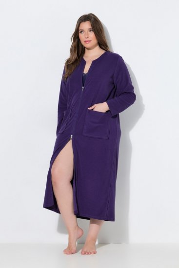Ulla Popken 749967 Albornoz de rizo con cremallera Multicolor - Batas & albornoces - 