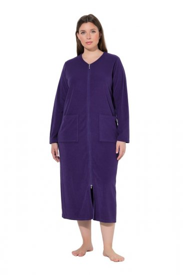 Ulla Popken 749967 Albornoz de rizo con cremallera Multicolor - Batas & albornoces - 