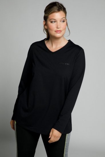 Ulla Popken 751623 Camiseta de esquí de secado rápido Negro - Ropa de esquí - 