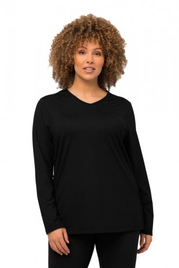 Ulla Popken 751623 Camiseta de esquí de secado rápido Negro - Ropa de esquí - 