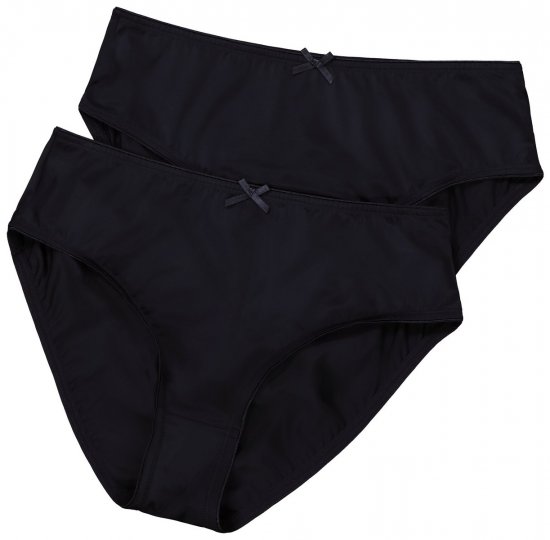 Ulla Popken 781658 Bragas pack de 2 Negro - Bragas - 