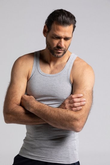 JP1880 782617 Camiseta interior de canalé Gris jaspeado - Ropa interior - Ropa interior 2XL-8XL