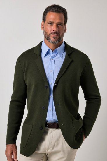 JP1880 Milano Flexnamic Blazer de punto Oliva oscuro - Trajes - Trajes 2XL-8XL