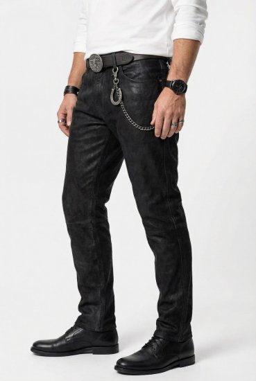 JP1880 Leather Pants Regular Fit Buffalo Nubuck Dark Brown - Vaqueros & pantalones - Vaqueros y Pantalones - W40-W70
