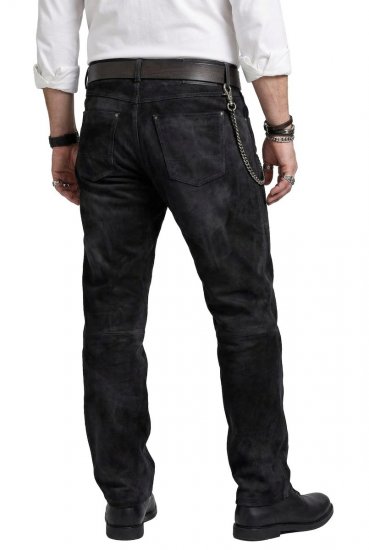 JP1880 Leather Pants Regular Fit Buffalo Nubuck Dark Brown - Vaqueros & pantalones - Vaqueros y Pantalones - W40-W70