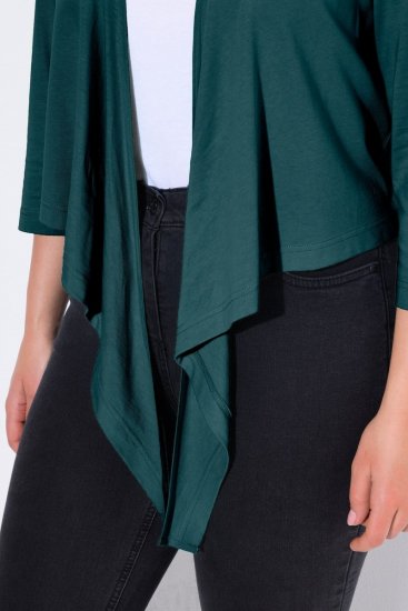 Ulla Popken 794514 Bolero de punto con lazada Petróleo - Boleros - 