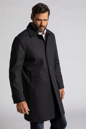 JP1880 795116 Abrigo repelente al agua de lana mixta Antracita TALL - TALL chaquetas - Chaquetas TALL para hombre alto