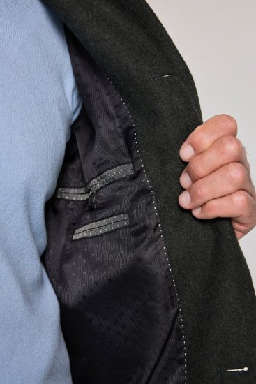 JP1880 795116 Repelente al agua Abrigo de lana Verde oliva - Chaquetas - Chaquetas Tallas Grandes 2XL-8XL