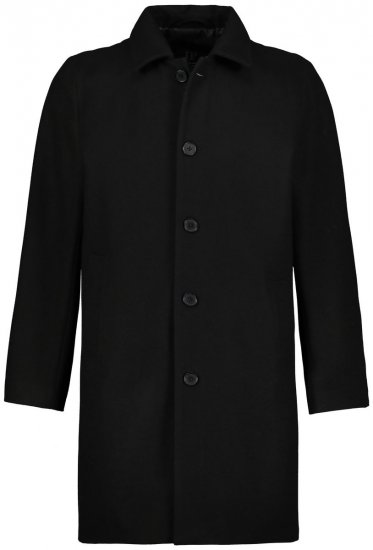 JP1880 795116 Abrigo repelente al agua de lana mixta Negro TALL - TALL chaquetas - Chaquetas TALL para hombre alto