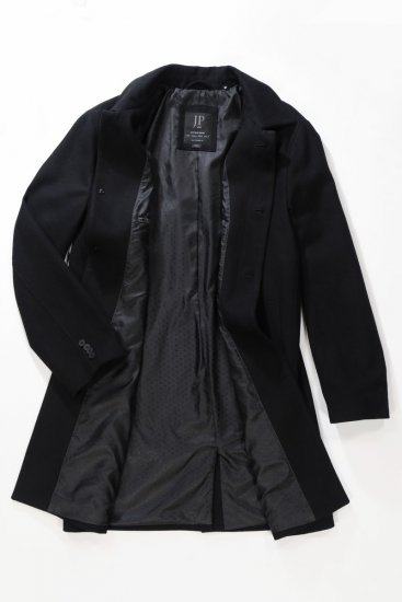 JP1880 795116 Abrigo repelente al agua de lana mixta Negro TALL - TALL chaquetas - Chaquetas TALL para hombre alto